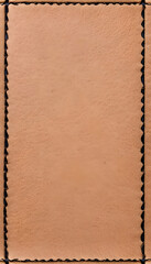 Obraz premium Blank leather label on brown wallet with texture and old design