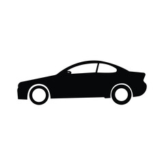 Car Icon on Checkerboard Transparent Background