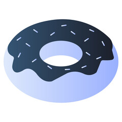 Trendy vector design of donut