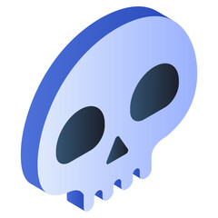 A creative design icon of skull