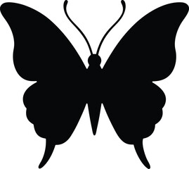A butterfly silhouette vector icon.