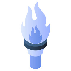 Perfect design icon of vintage torch