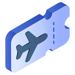 A unique design icon of air ticket
