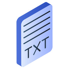Trendy design icon of txt file