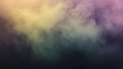 Obraz premium Soft cloud-like gradient in Mardi Gras colors of purple, green, and gold creating a dreamy, festive atmosphere