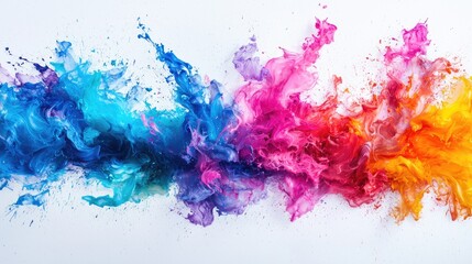 Fototapeta premium Abstract colorful paint splash background.