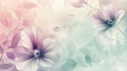Obraz premium pastel floral wallpaper soft flower background delicate blooms b
