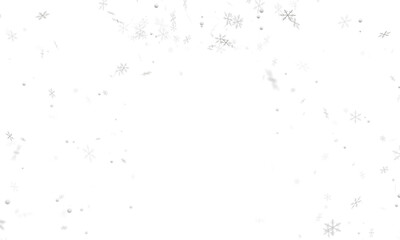 Snowflakes fall, Christmas decorations snowflakes, and snowed snowstorms on transparent background