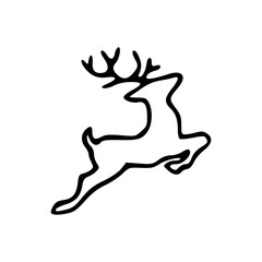 Fototapeta premium a drawing of a deer silhouette vector