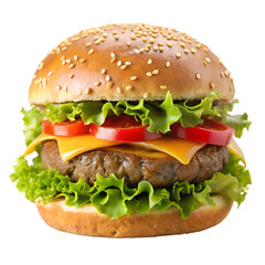 Burger isolated on transparent background psd
