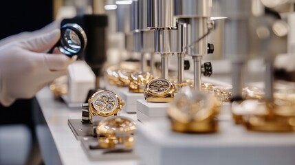 luxury watch manufacturing process close up