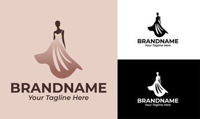 Elegant Dress Logo Design for Fashion Designers and Boutiques