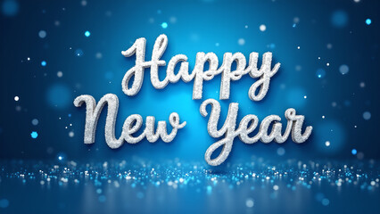 Happy New Year Celebration Greeting. Concept of beginning, holiday, and happiness.