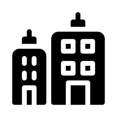 Obraz premium City glyph icon