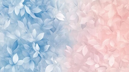 pastel blue and pink floral background soft watercolor leaf text