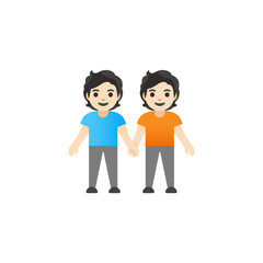 Fototapeta premium Couple Holding Hands (Men) Emoji 