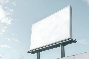 White Canvas Display for Billboard Mockup