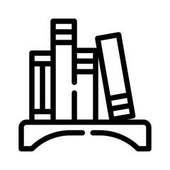 bookshelf line icon © Deione