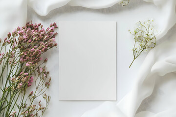 Elegant White Background Featuring Sticker Mockup