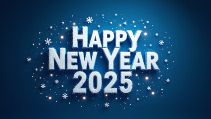 Happy New Year 2025. Holiday concept for New Year's Eve.