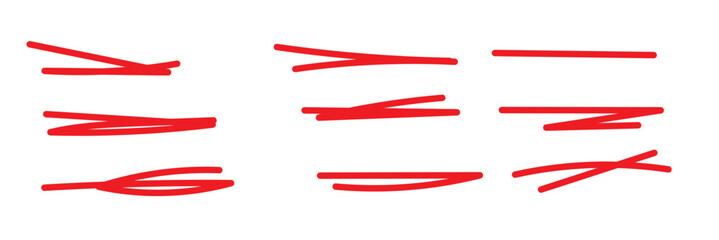 Set of hand drawn lines. Doodle design element with underline, scribble, swashes, swoops. swirl. vector illustration 