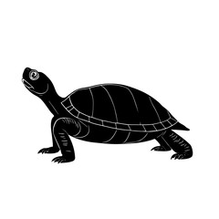 Fototapeta premium Black Turtle Silhouette Illustration