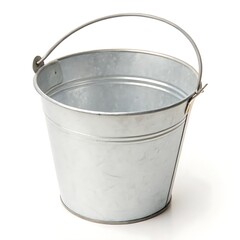 "An isolated bucket on a snowy backdrop, symbolizing winter's chill and the serene beauty of a cold environment."
