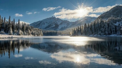 Winter magic: snowy landscapes, mountains, forests, frozen lakes, and cozy cabins &mdash; a fairytale of nature in every moment