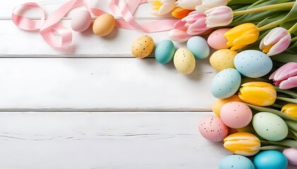 easter eggs in a basket