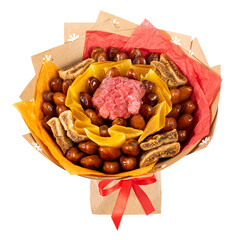 Edible Bouquet with Dried Fruits and Candied Papaya