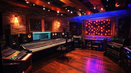 Obraz premium professional music recording studio