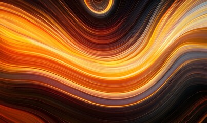 Swirling, fiery, flowing lines, abstract design.