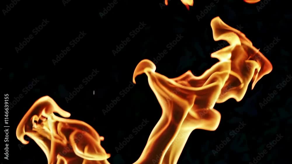Poster flames dance with intensity in dark surroundings creating a mesmerizing visual spectacle