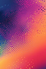 Abstract colorful background, dotted pattern, gradient hues.