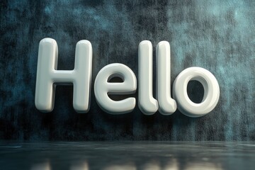 Text "Hello" background and copy space