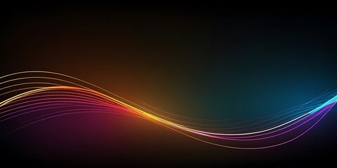 Naklejka premium Modern abstract high-speed light motion effect on black background. colourful, motion, night, light,3