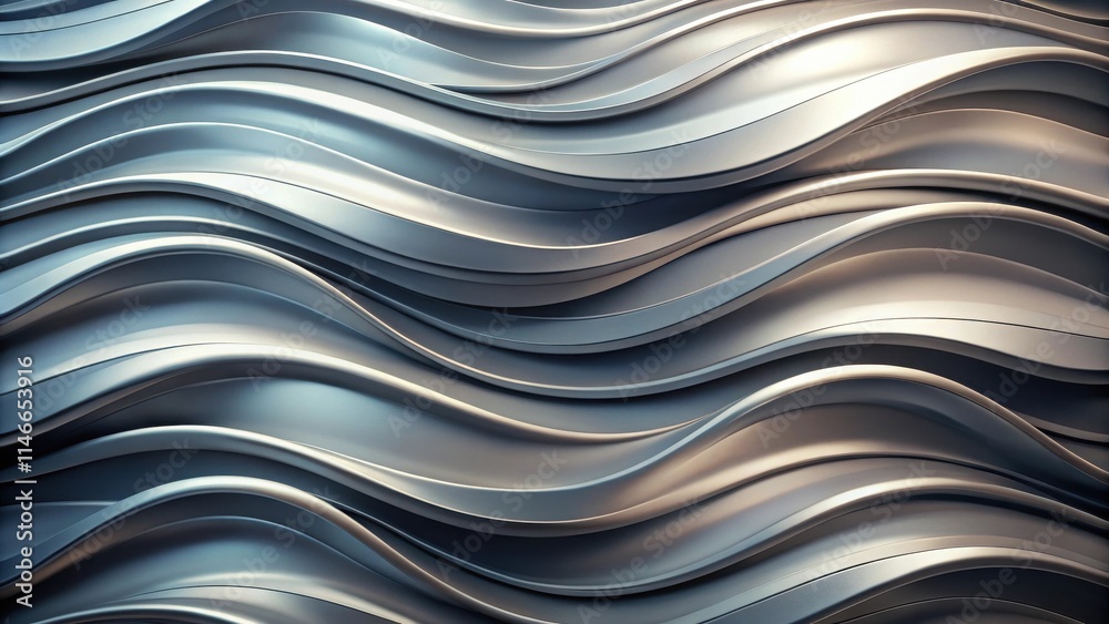 Fototapete abstract metallic wave background with soft light and gradient shading