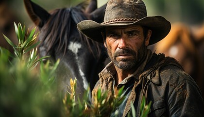 Obraz premium cowboy with a rifle