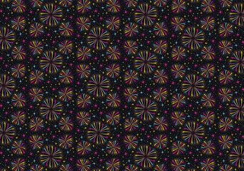 Fireworks seamless pattern background