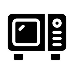 microwave glyph icon