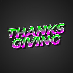 Obraz premium Thanksgiving text effect for social media ads