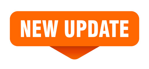 NEW UPDATE banner, button, sign on transparent background