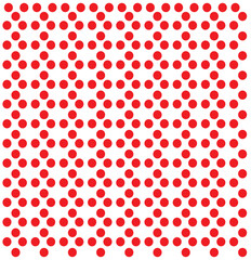 Small red polka dots on white background seamless pattern 