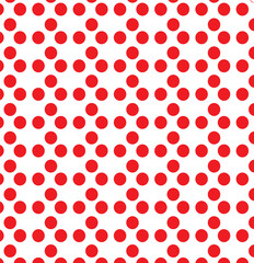 texturised white color polka dots over salmon red background