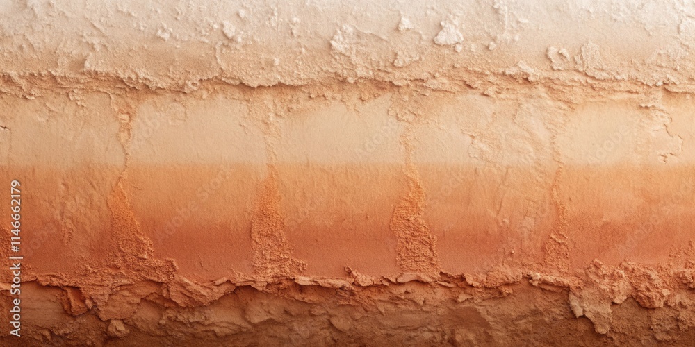 Aufkleber A Detailed Macro View of the Textural and Color Transitions in a Layered Sand Formation
