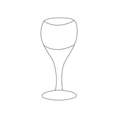 A glass item vector line art