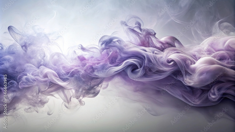 Poster Abstract Swirling Purple Smoke With A Delicate Gradient, Creating An Enchanting Ethereal Atmosphere