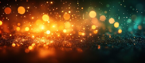 Festive Bokeh Background with Warm and Cool Tones.