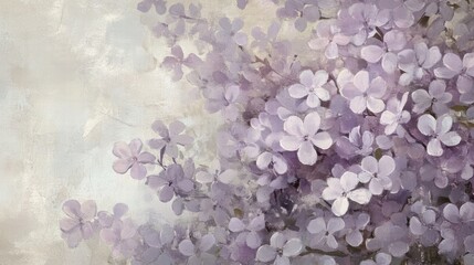 Fototapeta premium lavender dreams: a soft and dreamy floral painting
