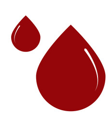 Fototapeta premium Donor blood icon. Symbol of red blood drops in circumference. Flat vector illustration for web design 